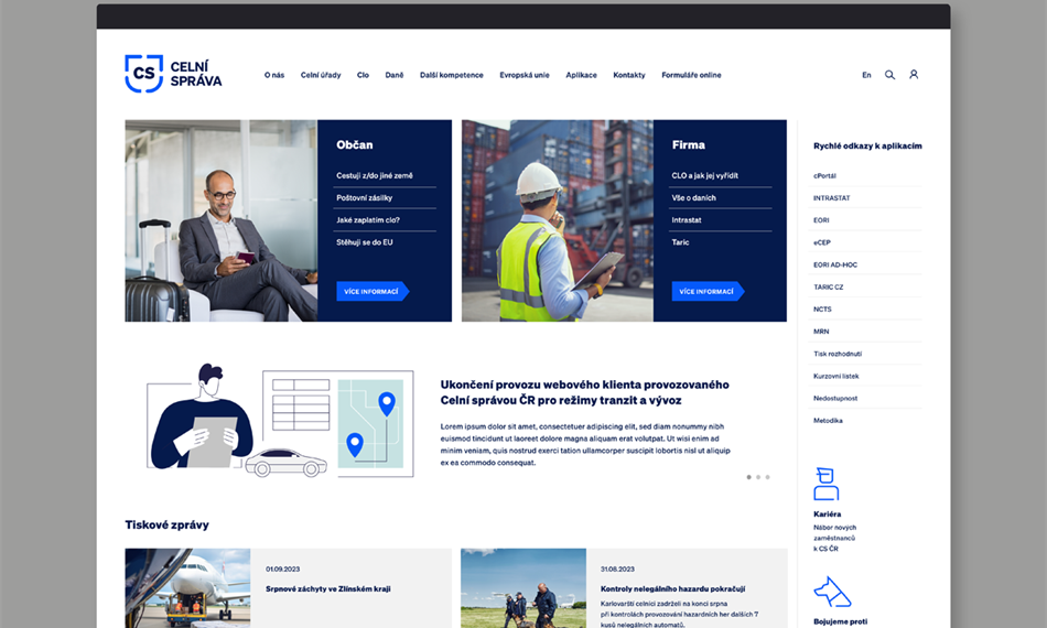 práce s novou vizuální identitou